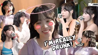 CHAEWON almost got "DRUNK" during her ALCOHOL commercial 🍺🤢