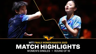 Sun Yingsha vs Miwa Harimoto | WS R16 | WTT Finals Women Nayoga 2023