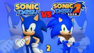 Sonic Dash vs Sonic Dash 2 Sonic Boom: Sonic Comparison [60fps]