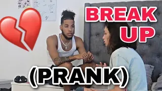 BREAK UP PRANK ON GIRLFRIEND!! (GETS EMOTIONAL)