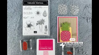 Stampin' Up! Timeless Tropical Pink Pineapple Card - Episode 762!!