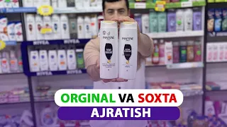 PANTENE shampun ORGINAL va SOXTA ajratishni o'rganib oling