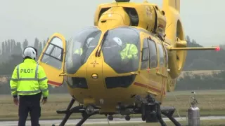 Prince William on his first day as an East Anglian Air Ambulance pilot