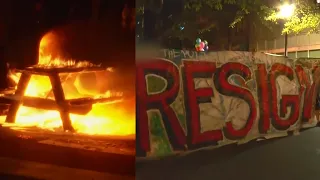 Fire, Fireworks and Police Mark Portland Protests