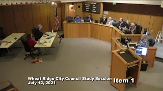 Wheat Ridge City Council and Special Study Session 7-12-21