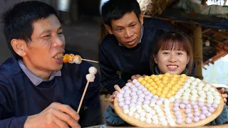 Five-colored floating cake - a traditional dish with good meaning for a good new year