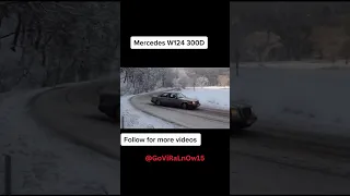 Mercedes W124 300D Snow Drift Unleashing the Ultimate Winter Thrills #mercedes #w124 #viralvideo