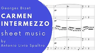 Bizet - Carmen Intermezzo piano, flute and clarinet sheet music