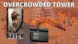 How to OVERCROWD a Tower IMPROVED METHOD (Shift key) - Stronghold Crusader