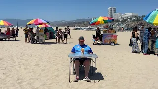 Trying JAPANESE Hotdogs at SANTA MONICA PIER in CALIFORNIA