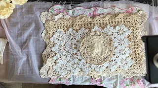 Estate Sale Haul -Lots of Doilies- #thriftythursday   #thriftedtreasures