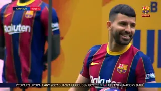 First Day " Sergio kun Aguero"  in FC BARCELONA Club.