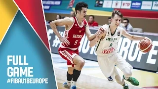 Lithuania v Russia - Full Game - Quarter Final - FIBA U18 European Championship 2016