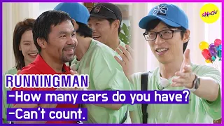 [RUNNINGMAN] Сколько у вас машин? Не могу сосчитать. (ЭНГСУБ)