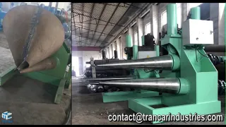 Steel metal conical Cone bending machine cone rolling machine from Trancar Industries