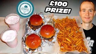 UNBEATEN £100 ULTIMATE BEAST FEAST BURGER CHALLENGE | SPEED EATING | MAN VS FOOD