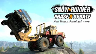 Snowrunner Phase 8 Update New Trucks, Farming stuff & Everything you need to know