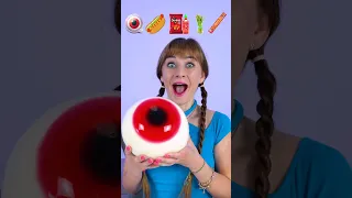 ASMR Emoji Giant Gummy Eyeball, Giant Hot Dog Mukbang #shorts