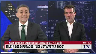 Milei: "Defenderé la caja a puro veto". Luis Majul con Paulino Rodrigues