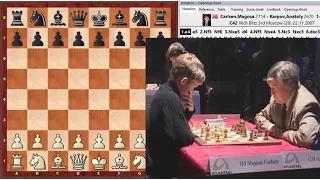 Юный Карлсен громит Карпова в русской партии! | Karpov beaten by Magnus Carlsen