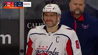 Alex Ovechkin's epic smile and celebration after Capitals making a playoff in 2024 (16 apr 2024)