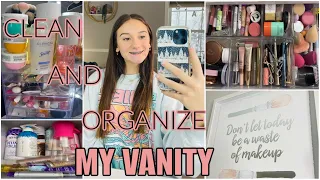 CLEAN AND ORGANIZE MY VANITY WITH ME