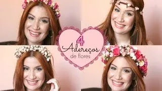 Como fazer 4 coroas de flores em casa! Por Bianca Andrade.