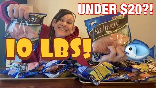 10 LB SEAFOOD CHALLENGE | SALMON FEAST | MOM VS FOOD | THRIFT SHOPPER