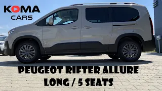 Peugeot Rifter Long Allure 5 seats, (2020) / walk-through, interior, exterior, dimensions