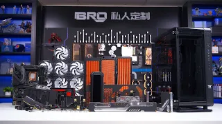 「BRO」4K PC BUILD Thermaltake Core P6 TG Black& Gold Theme With I9-14900K #pcbuild #thermaltake