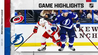 Hurricanes @ Lightning 11/9/2021 | NHL Highlights