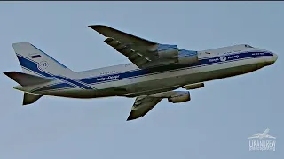 An-124 - takeoff with a short run. And how he breathed picturesquely.