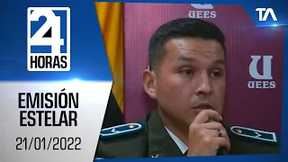 Noticias Ecuador: Noticiero 24 Horas 21/01/2022 (Emisión Estelar)