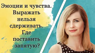 Эмоции и чувства. Выражать нельзя сдерживать. Где поставить запятую?