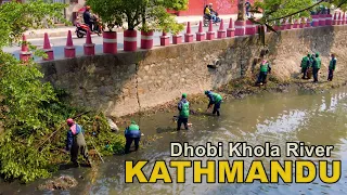 🇳🇵 KATHMANDU Dhobi Khola River Cleaning After Mayor BALEN Action in Nepal 2024 🇳🇵 4K HDR