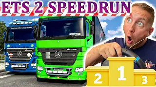 ETS 2 Speedrun - Mercedes Benz ACTROS MPII V8 verschafft und das PODIUM - Euro Truck Simulator 2