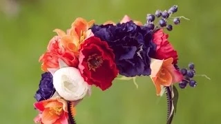 DIY flower headband tutorial, flower crown super easy, fake flower
