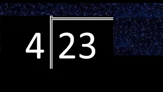 Dividir 23 entre 4 division inexacta con resultado decimal de 2 numeros con procedimiento