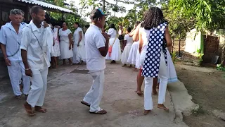 Obrigação em Honra a Iemanja e Rosa Branca na tenda São José Mae Maria José de São Mateus Parte 1