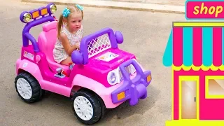 Nastya and papa pretend play of toy shop and other toys - compilation