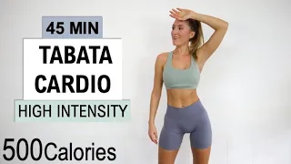 45 MIN Tabata Cardio High Intensity | Burn 500 Calories | Full Body | 80 Different Exercises