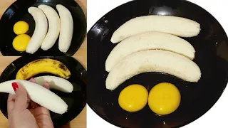 Just Add Eggs With Banana It's So Delicious | Simple Breakfast Recipe|5 Minutes Cheap & Tasty Snacks