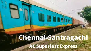 MGR Chennai Central-Santragachi AC Superfast Express 22808 rushing towards Kharagpur. #santragachi