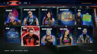 WWE 2K24 Main Menu, match types, superstars and more