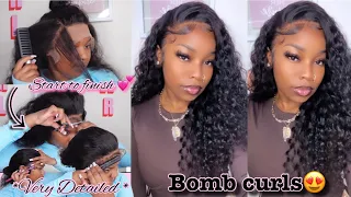 START TO FINISH WIG INSTALL 😍*very detailed * | 24inch 13x4 water wave unit ft.Eullair Hair💕