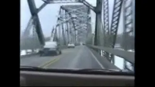 A drivers view of the Old Clark Bridge in Alton Illinois - January 3, 1994