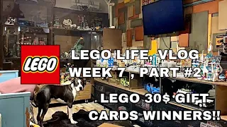 LEGO LIFE, VLOG WEEK 7, PART #2 , NINJAGO CITY ULTIMATE DISPLAY, LEGO 30$ GIFT CARD WINNERS ARE?