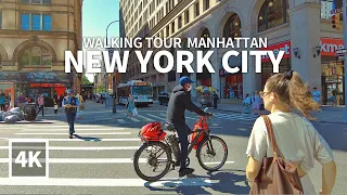 NEW YORK CITY TRAVEL - WALKING TOUR(5), Broadway, Brooklyn Bridge, SoHo, Lafayette [Full Version]