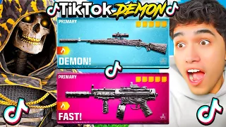 using TIKTOK DEMON META LOADOUTS on Warzone Rebirth Island