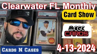 Clearwater FL Monthly At  Banquet Masters Sports Card Show 4-13-2024 Slow Rolling Cases ... Manatees